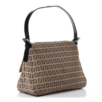 Fendi Zucchino Vitello Mama Baguette Beige Black 2 of 4