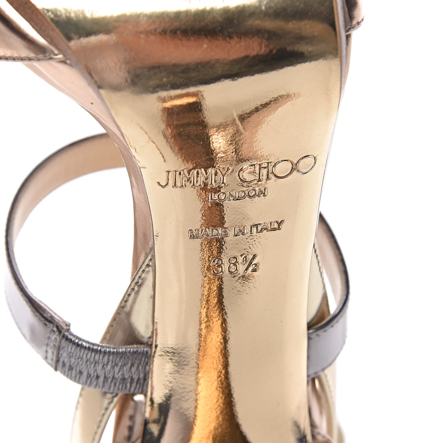 Metallic Calfskin Dose Sandals 38.5 Metallic Mix