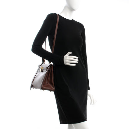 Hermes Courchevel Kelly Retourne 28 Chocolate 2 of 32