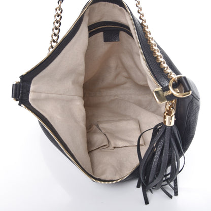 Gucci Pebbled Calfskin Medium Soho Chain Hobo Black 5 of 7