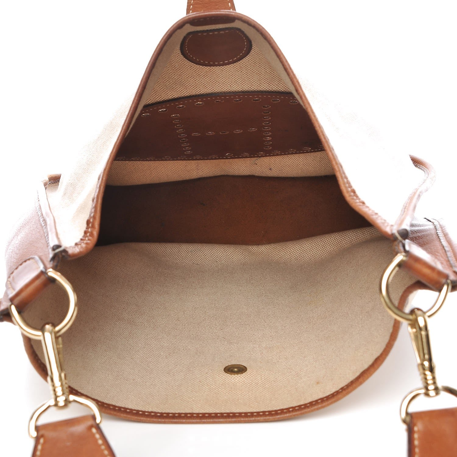Hermes Toile Natural Barenia Evelyne GM Fauve 5 of 14