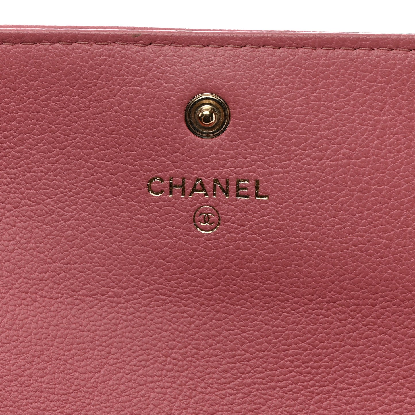 Goatskin CC Large Gusset Flap Wallet Pink