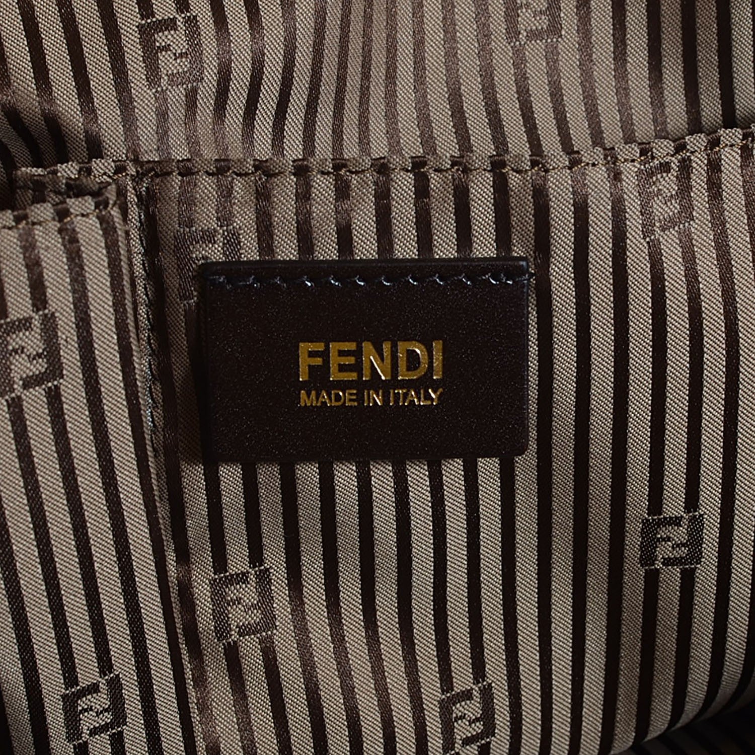 Fendi Calfskin Large Chameleon Tote Cognac Camel Black 6 of 12