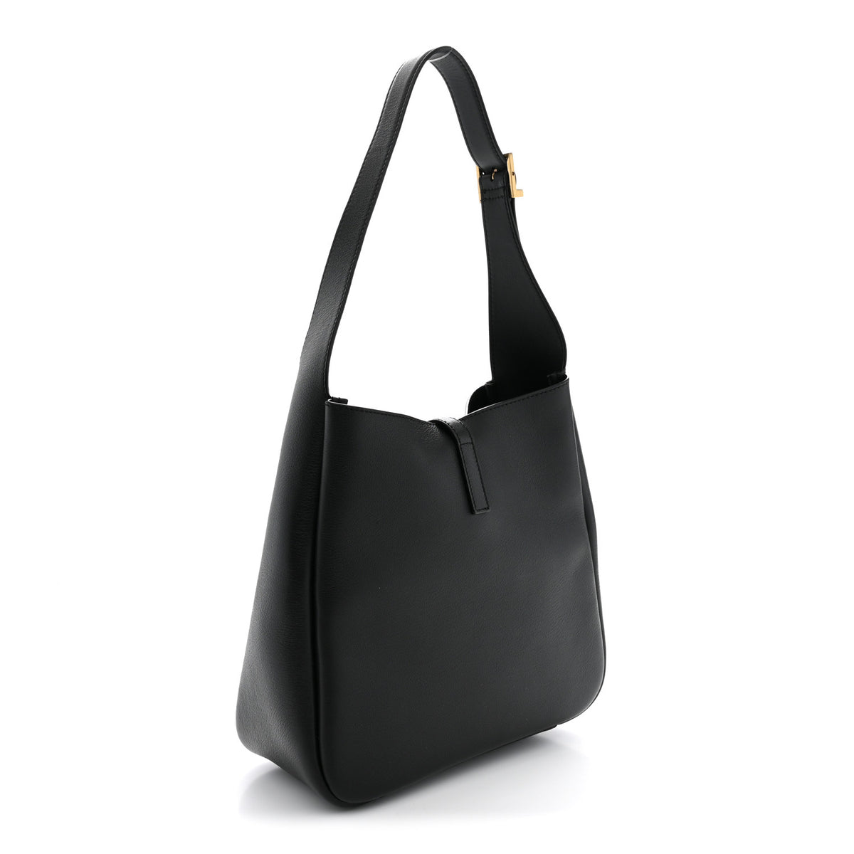 Saint Laurent Smooth Calfskin Small Le 5 A 7 Soft Hobo Black 3 of 10