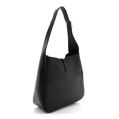 Saint Laurent Smooth Calfskin Small Le 5 A 7 Soft Hobo Black 3 of 10