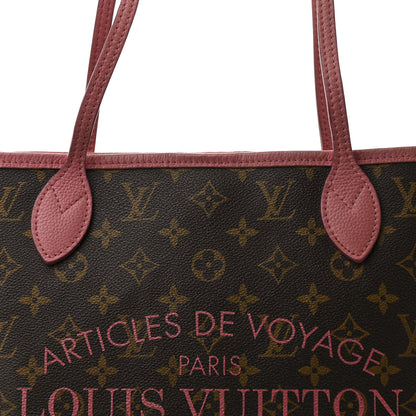 Louis Vuitton Monogram Articles de Voyage Ikat Neverfull MM Rose Velours 6 of 8