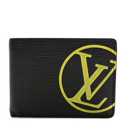 Louis Vuitton LOUIS VUITTON Epi LV Circle Bi-Fold Wallet Black Yellow 1 of 10