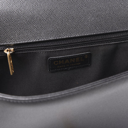 Chanel Caviar Quilted New Medium Boy Flap Black 7 of 9