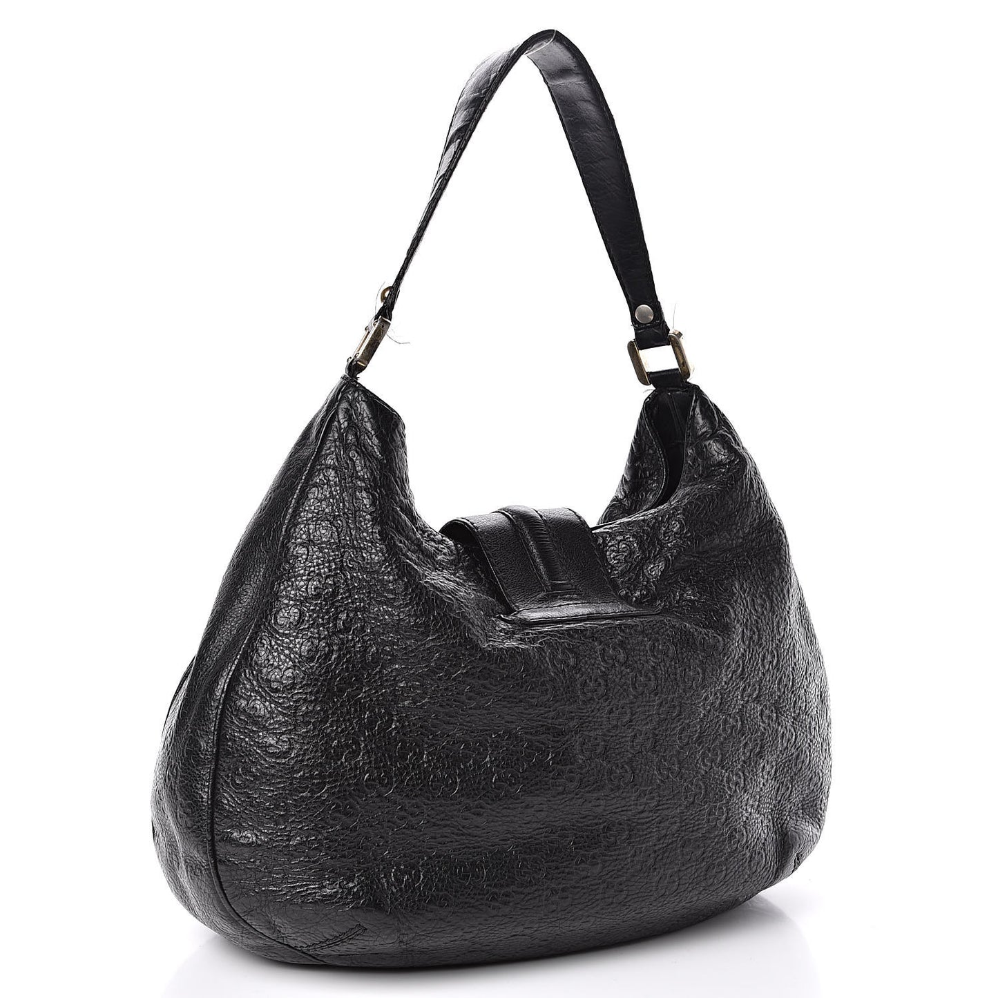Guccissima Large New Ladies Web Hobo Black