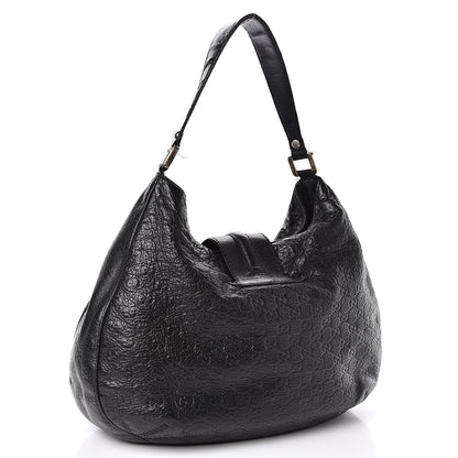 Gucci Guccissima Large New Ladies Web Hobo Black 3 of 13