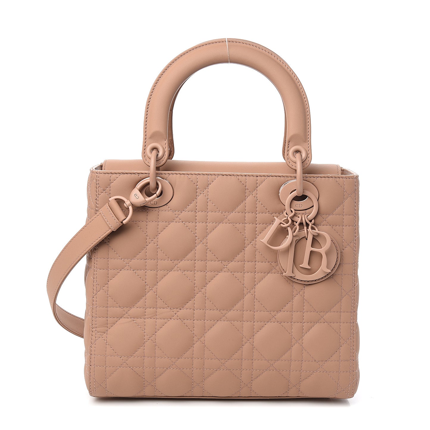Ultra Matte Calfskin Cannage Medium Lady Dior Blush Powder