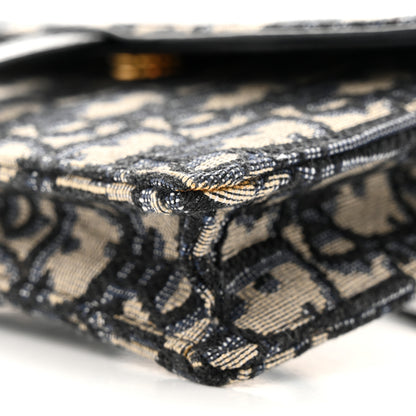 Christian Dior Oblique Saddle Belt Bag Blue 10 of 15
