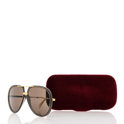 Gucci Aviator Sunglasses GG0904S Gold 8 of 8