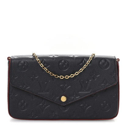 Louis Vuitton Empreinte Pochette Felicie Chain Wallet Marine Rouge 1 of 12