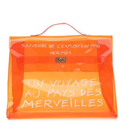 Hermes Vinyl Souvenir De L'Exposition Kelly Orange 1 of 11