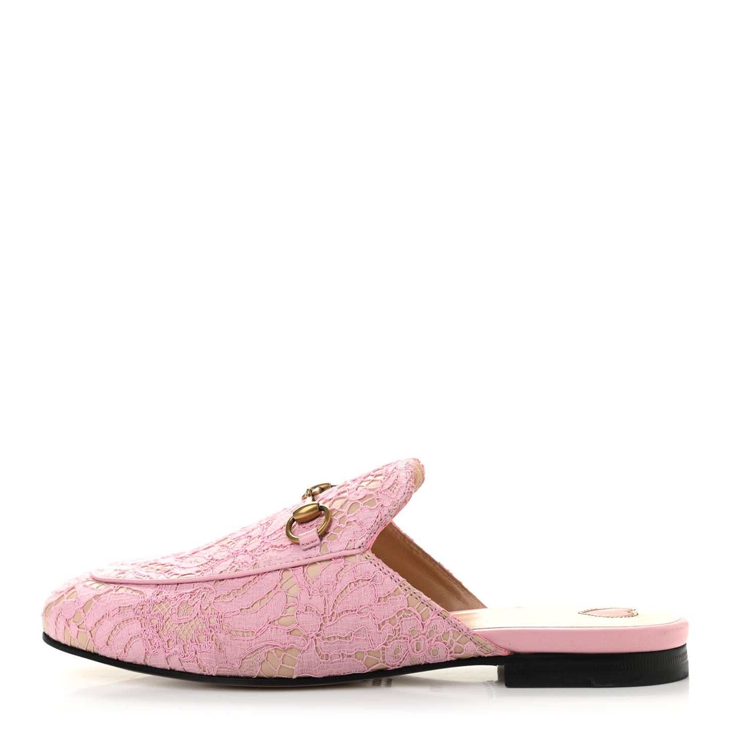 Lace Malaga Kid Womens Princetown Slippers 37.5 Sugar Pink Skin Rose