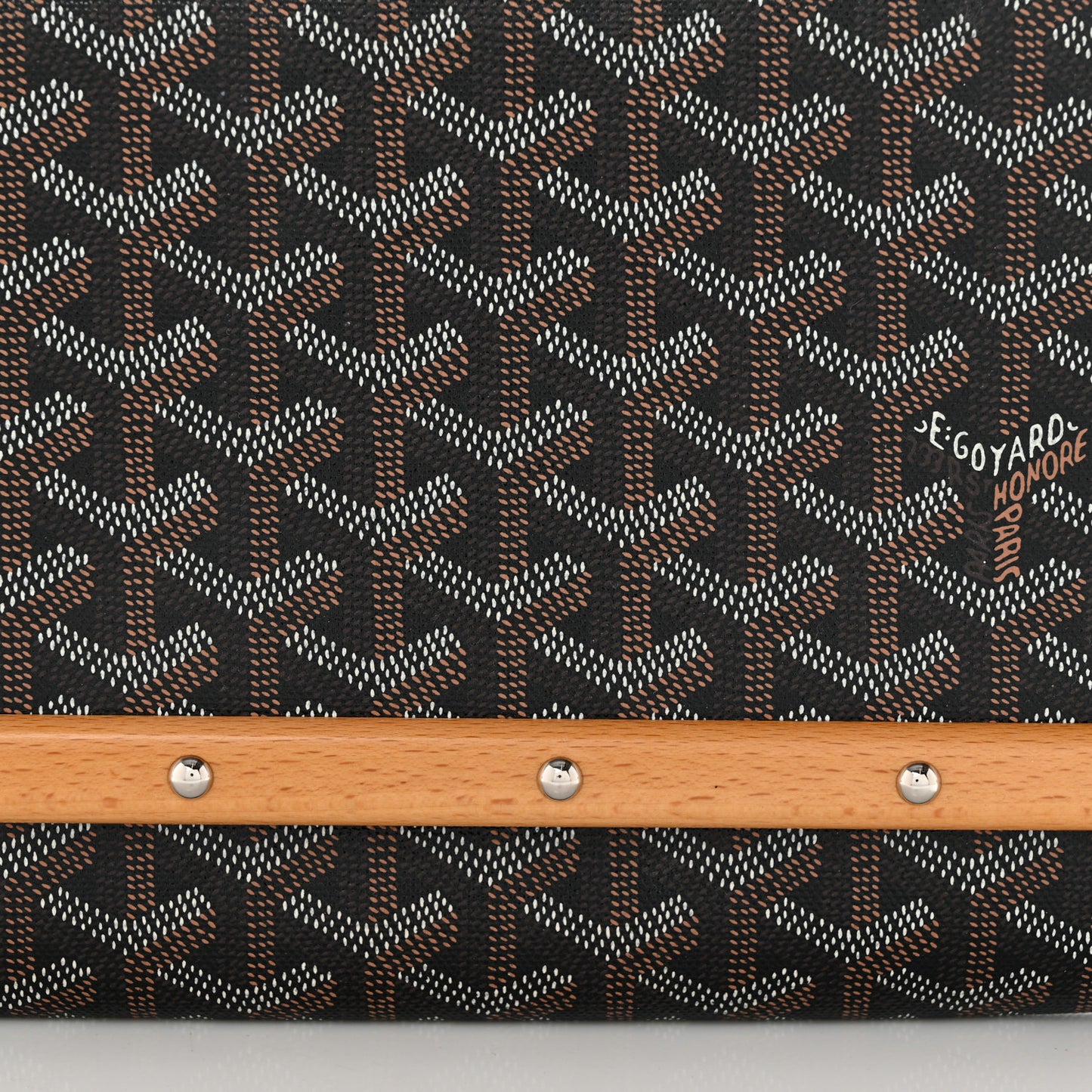 Goyardine Monte Carlo Bois Clutch Black
