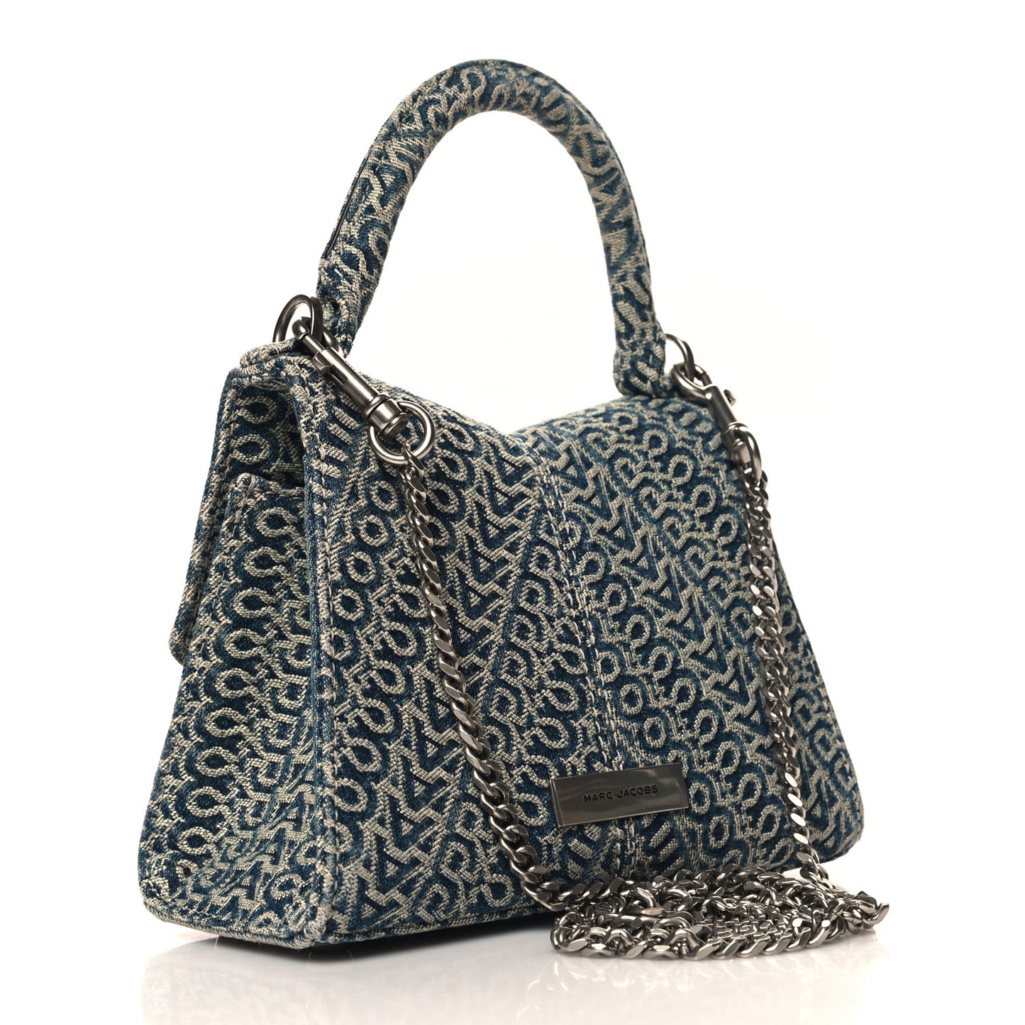 Denim Monogram The St Marc Mini Top Handle Bag Blue