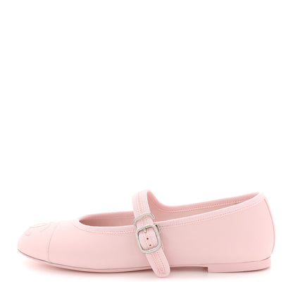 Chanel Lambskin Mary Jane Flats 38 Light Pink 1 of 10