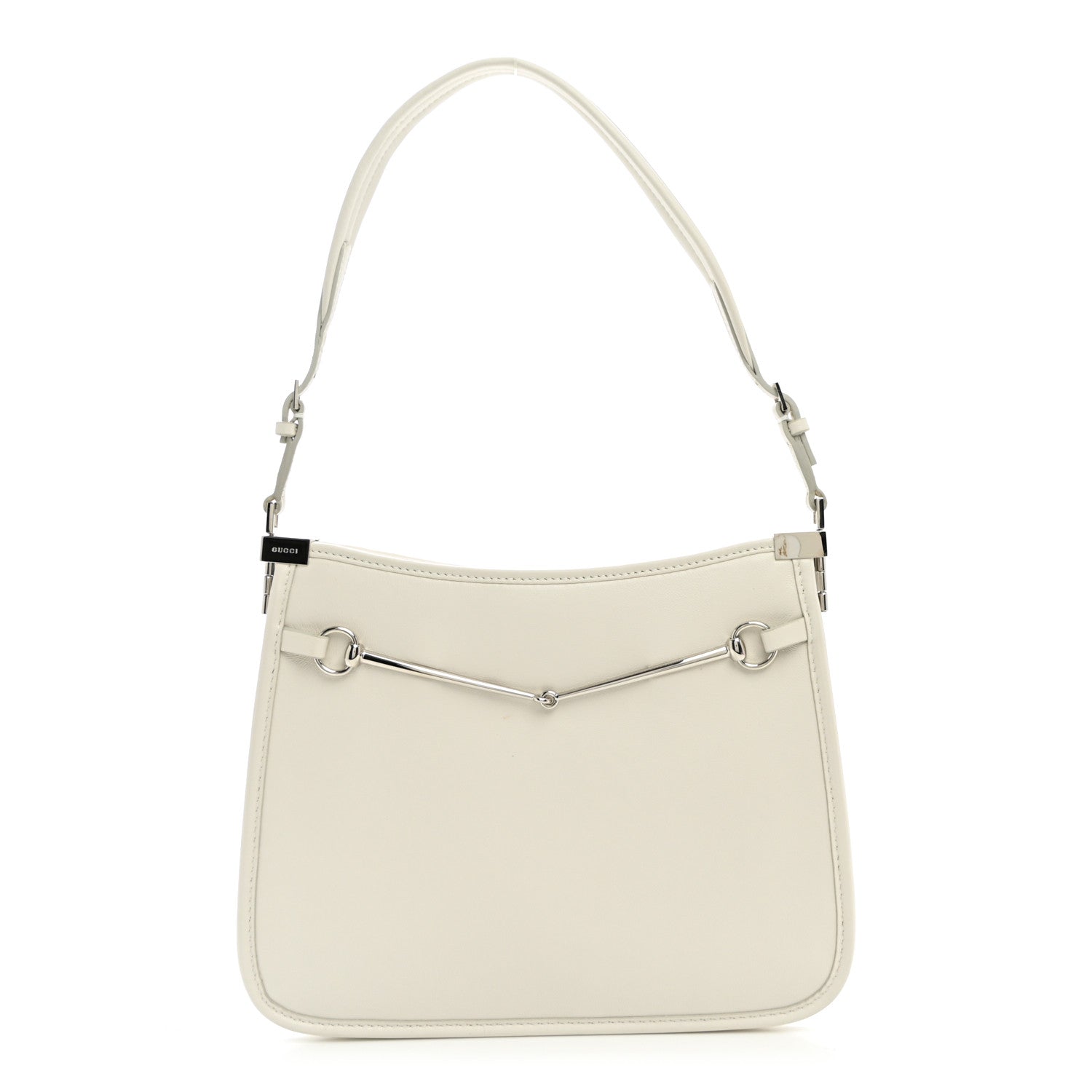 Gucci Calfskin Horsebit Slim Shoulder Bag White 1 of 10
