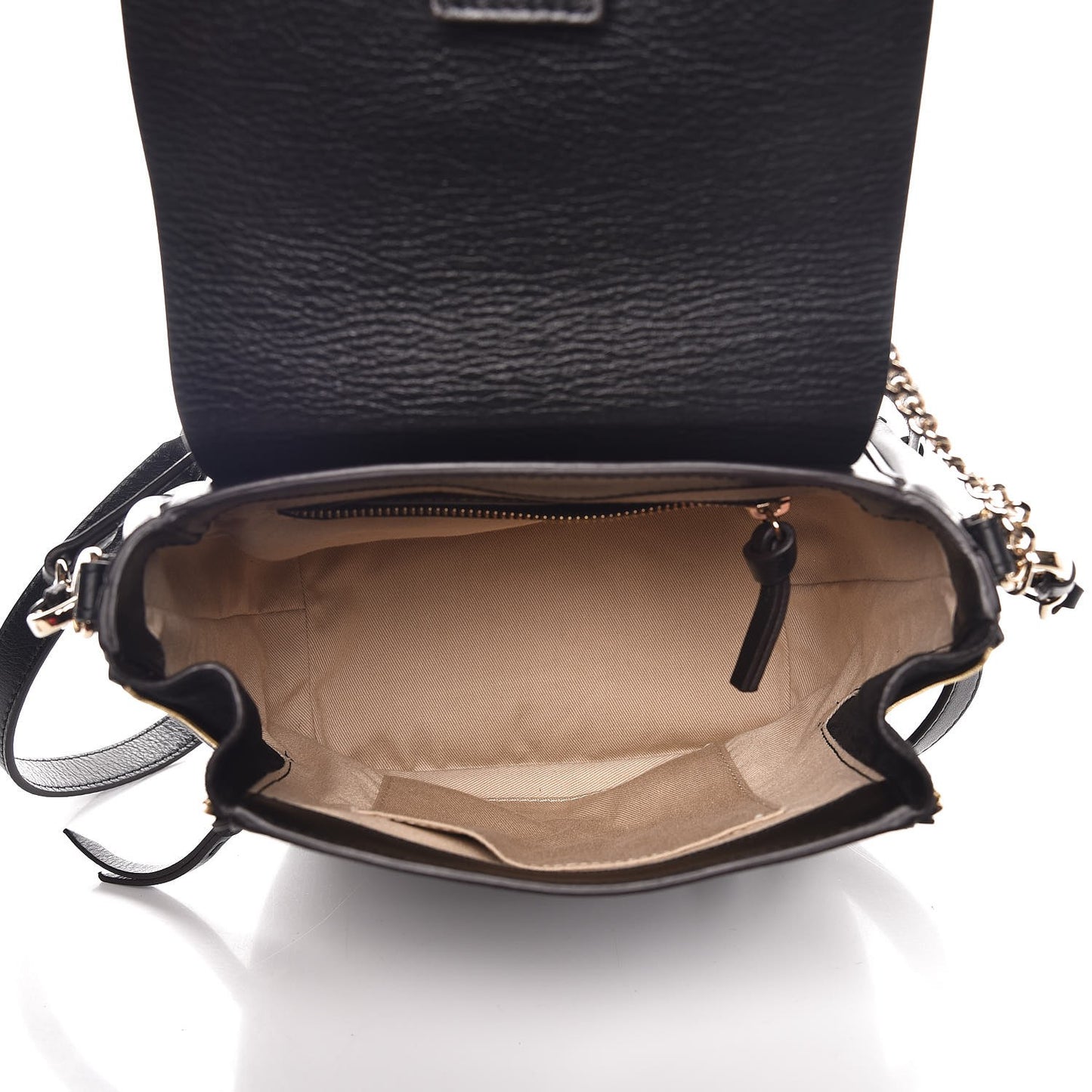 Suede Calfskin Small Faye Backpack Black