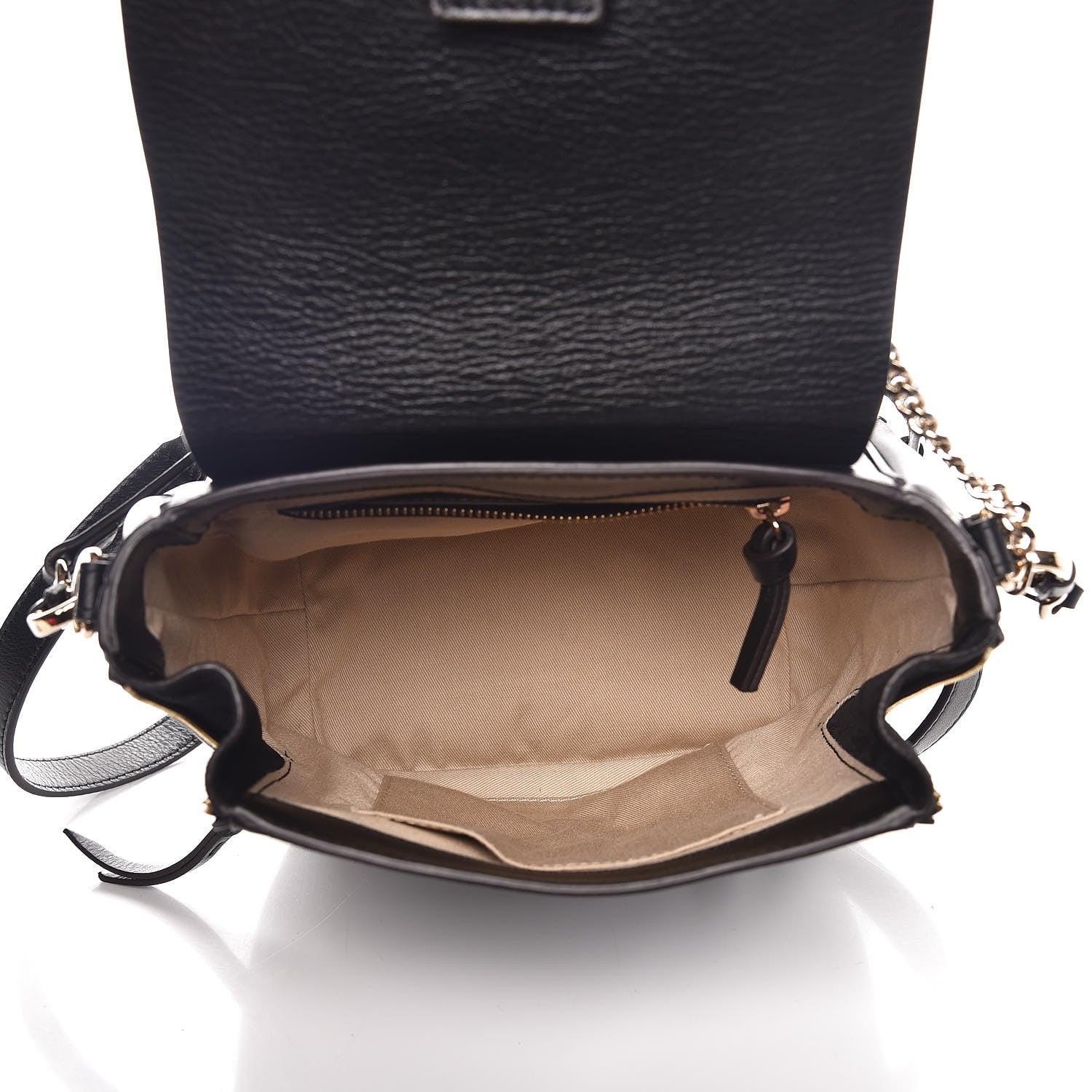 Chloe Suede Calfskin Small Faye Backpack Black 5 of 8