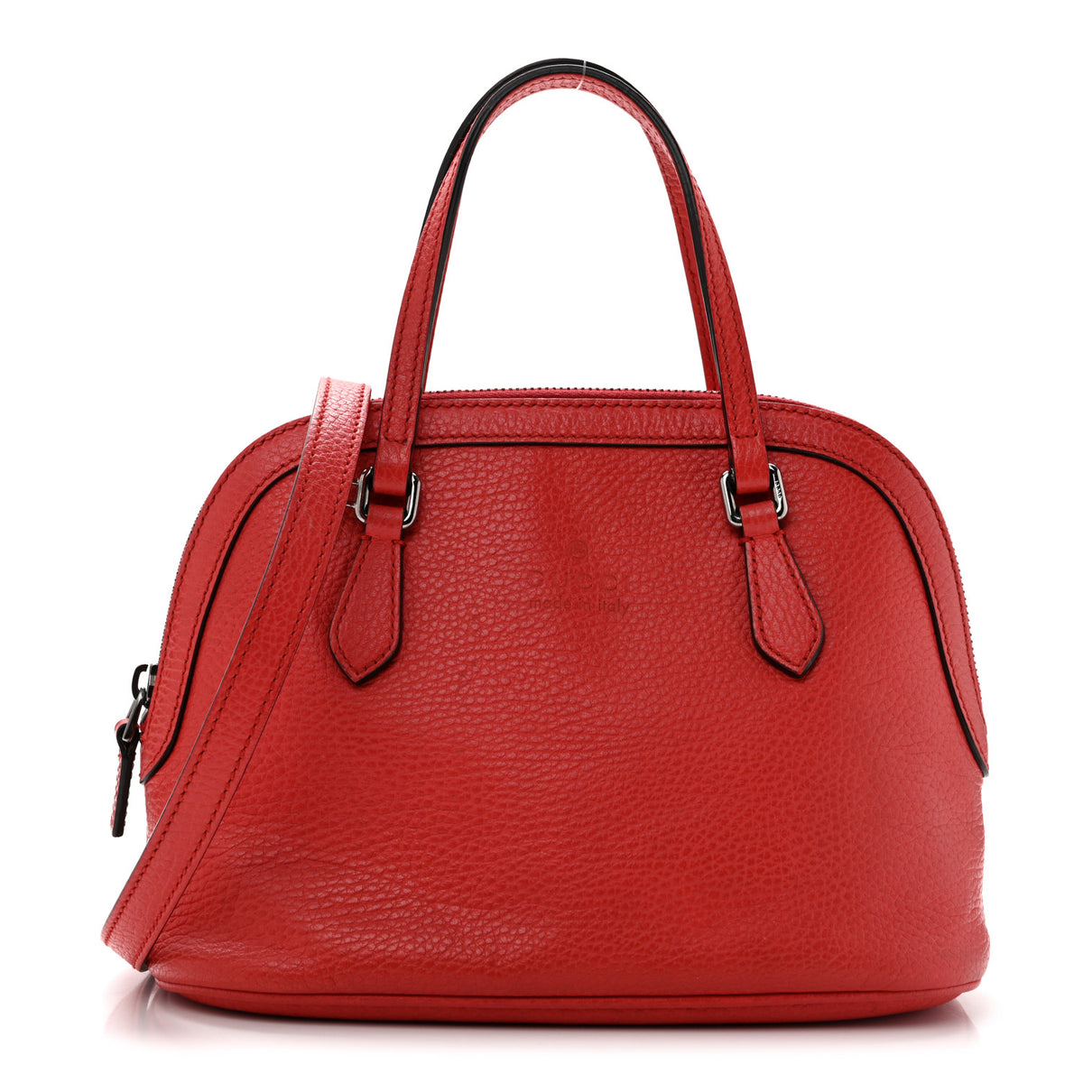 Calfskin Mini Dome Bag Sporting Red