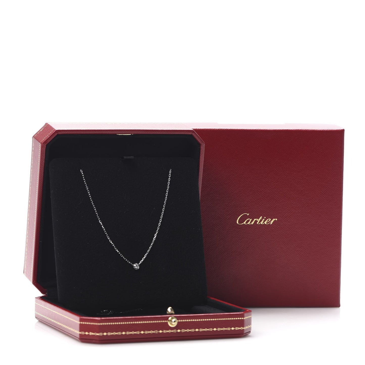 18K White Gold Diamond SM D'Amour Pendant Necklace