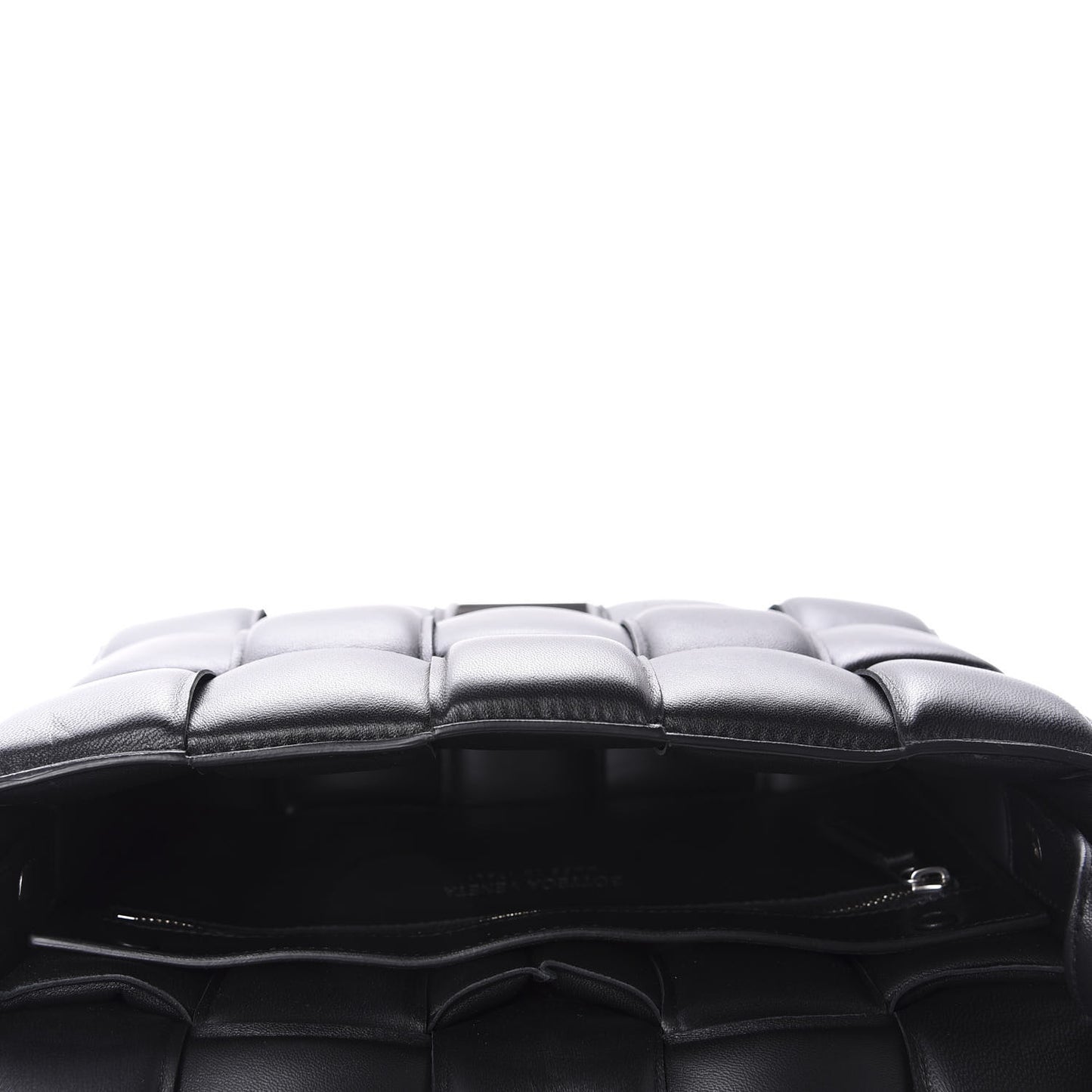 Nappa Maxi Intreccio Padded Cassette Crossbody Bag Black