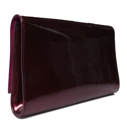 Saint Laurent Textured Patent Large Belle De Jour Clutch Purple 3 of 14