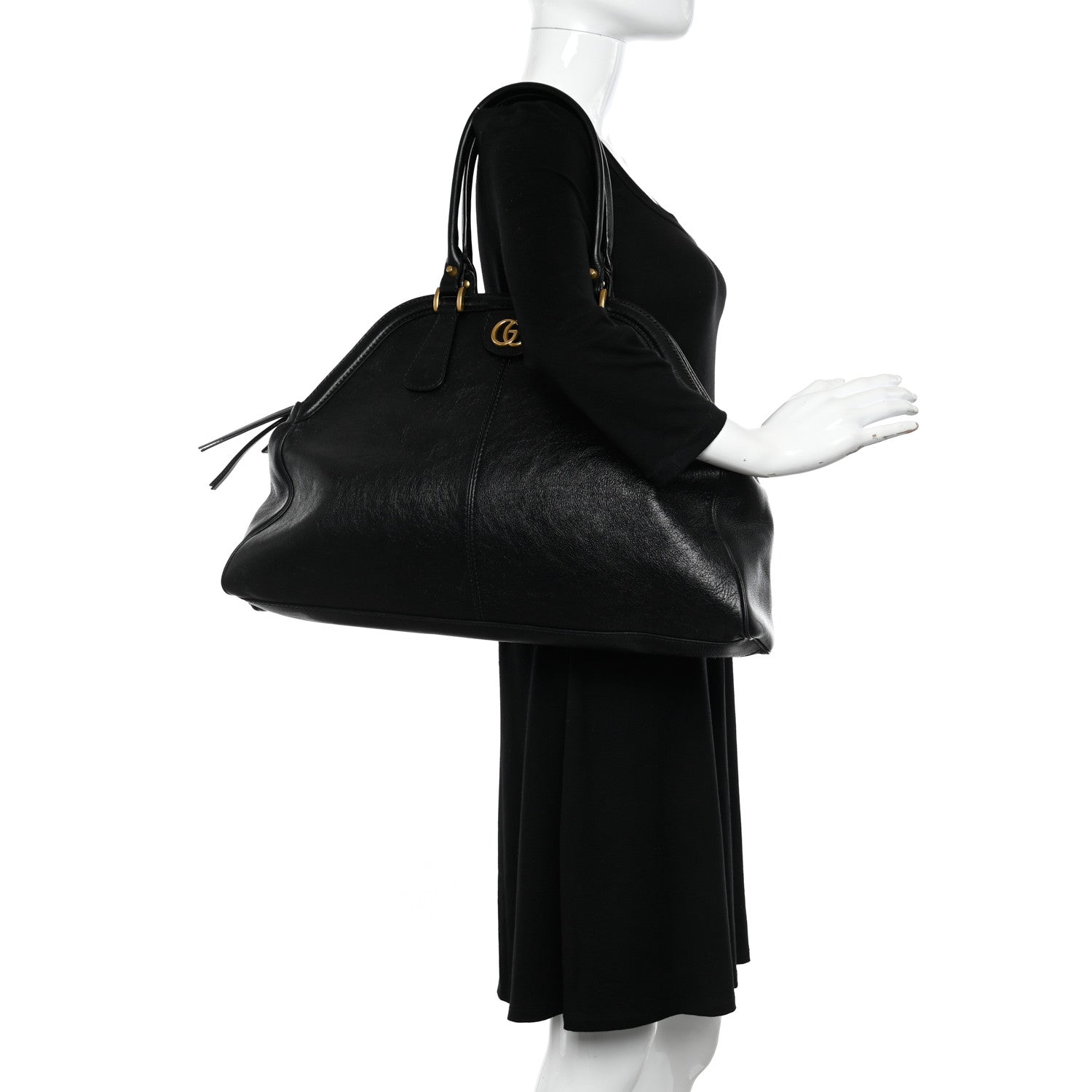 Gucci Calfskin Large Re(Belle) Top Handle Bag Black 2 of 9