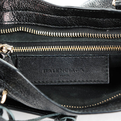Balenciaga Chevre Gold Metallic Edge Hardware Mini City Black 6 of 7