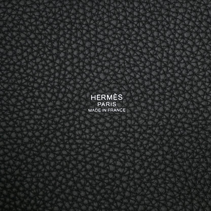 Hermes Taurillon Clemence Monochrome Picotin Lock 18 PM Black 6 of 11