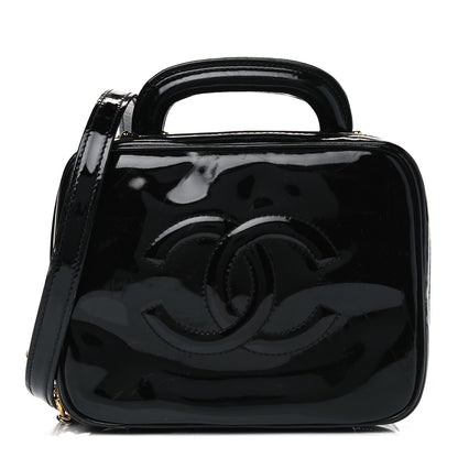 Chanel Patent CC Vanity Cosmetic Case Black 1 of 6