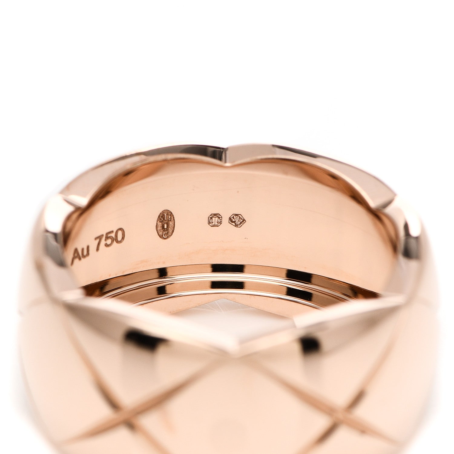 Chanel 18K Beige Gold Large Coco Crush Ring 59 8.75 6 of 6