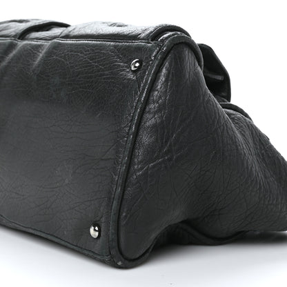 Chanel Distressed Lambskin Quilted Le Marais Front Pocket Bowling Bag Black 9 of 10