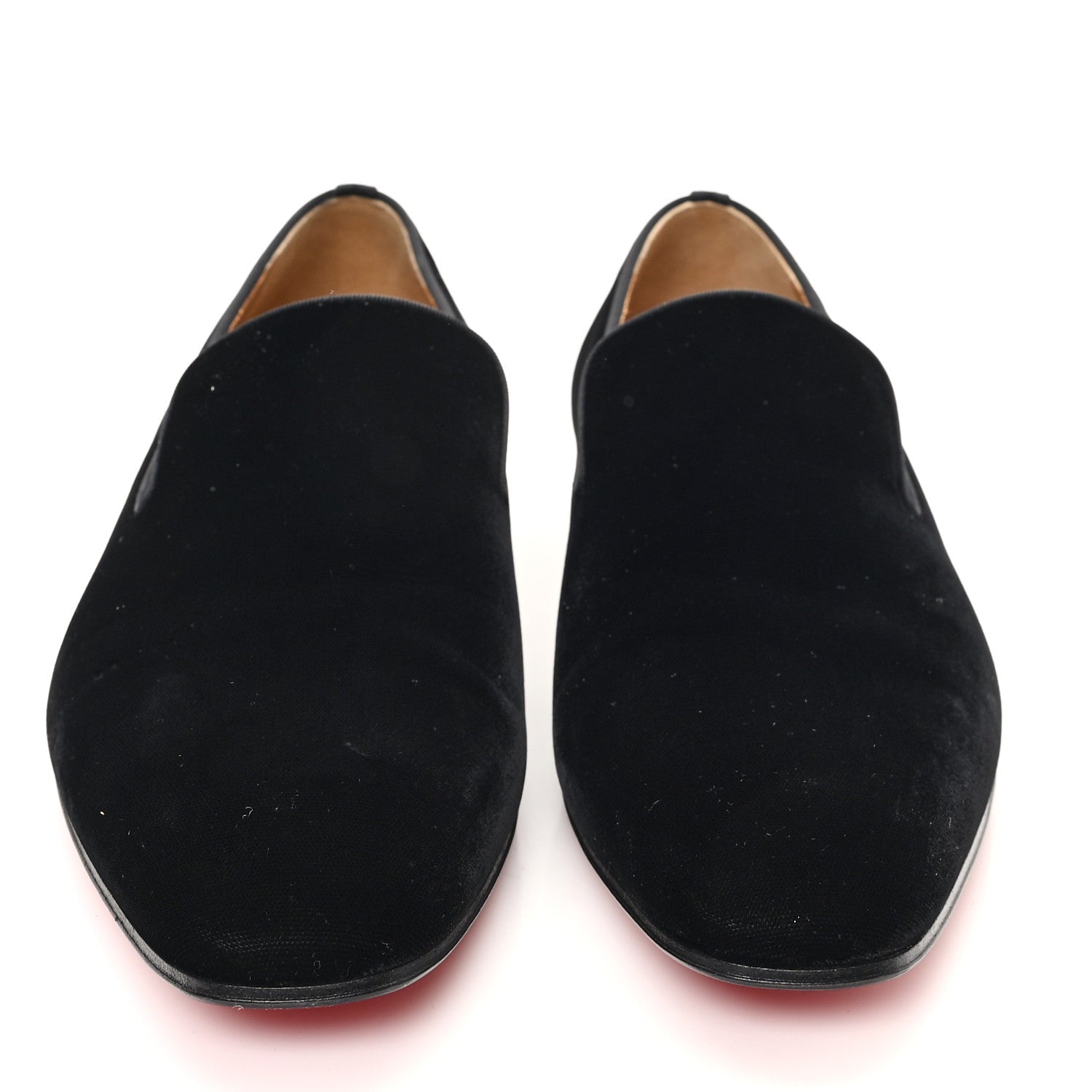 Christian Louboutin Velvet Mens Dandelion Flat Loafers 42 Black 3 of 8