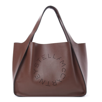 Stella McCartney Eco Alter Nappa East West Perforated Tote Brown 3 of 11