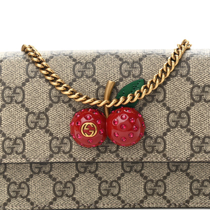 Gucci GG Supreme Monogram Mini Cherry Chain Bag 6 of 9