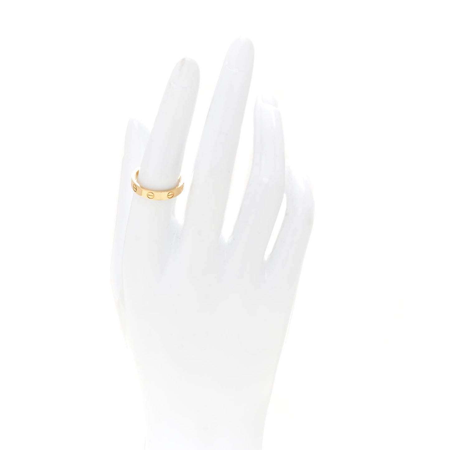 18K Yellow Gold 3.5mm LOVE Wedding Band Ring 54 6.75