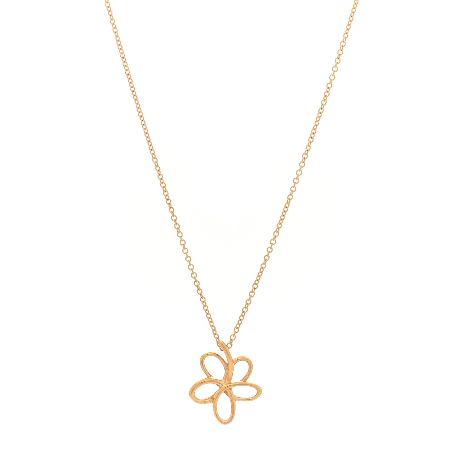 18K Rose Gold Paloma Picasso Villa Flower Pendant Necklace