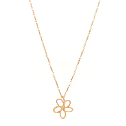 Tiffany 18K Rose Gold Paloma Picasso Villa Flower Pendant Necklace 1 of 4