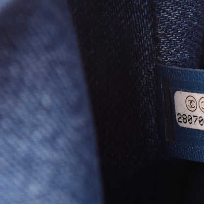 Chanel Denim Shearling Hieroglyph Flap Blue 7 of 10