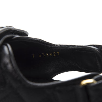 Chanel Grained Calfskin Velcro Dad Sandals 38.5 Black 8 of 9