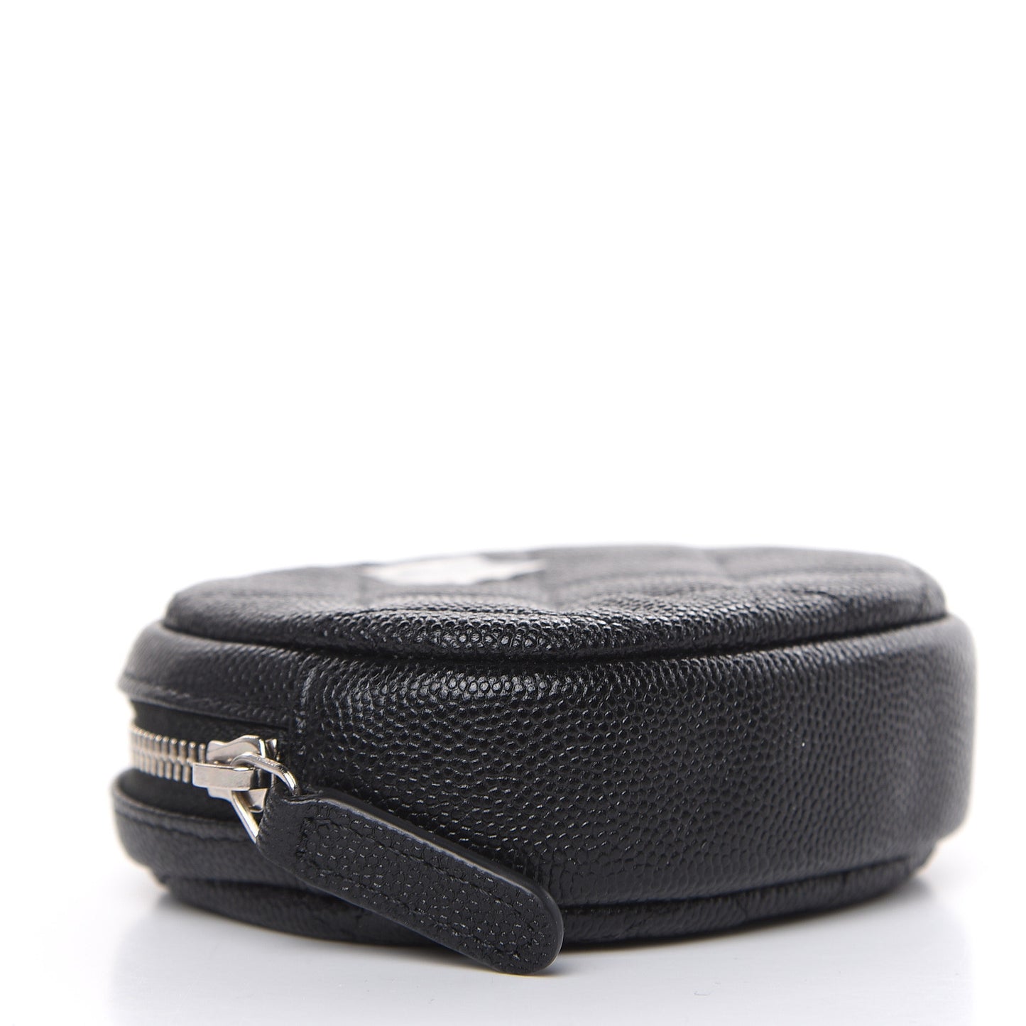 Caviar Quilted Zip Around Classic Coin Purse Black