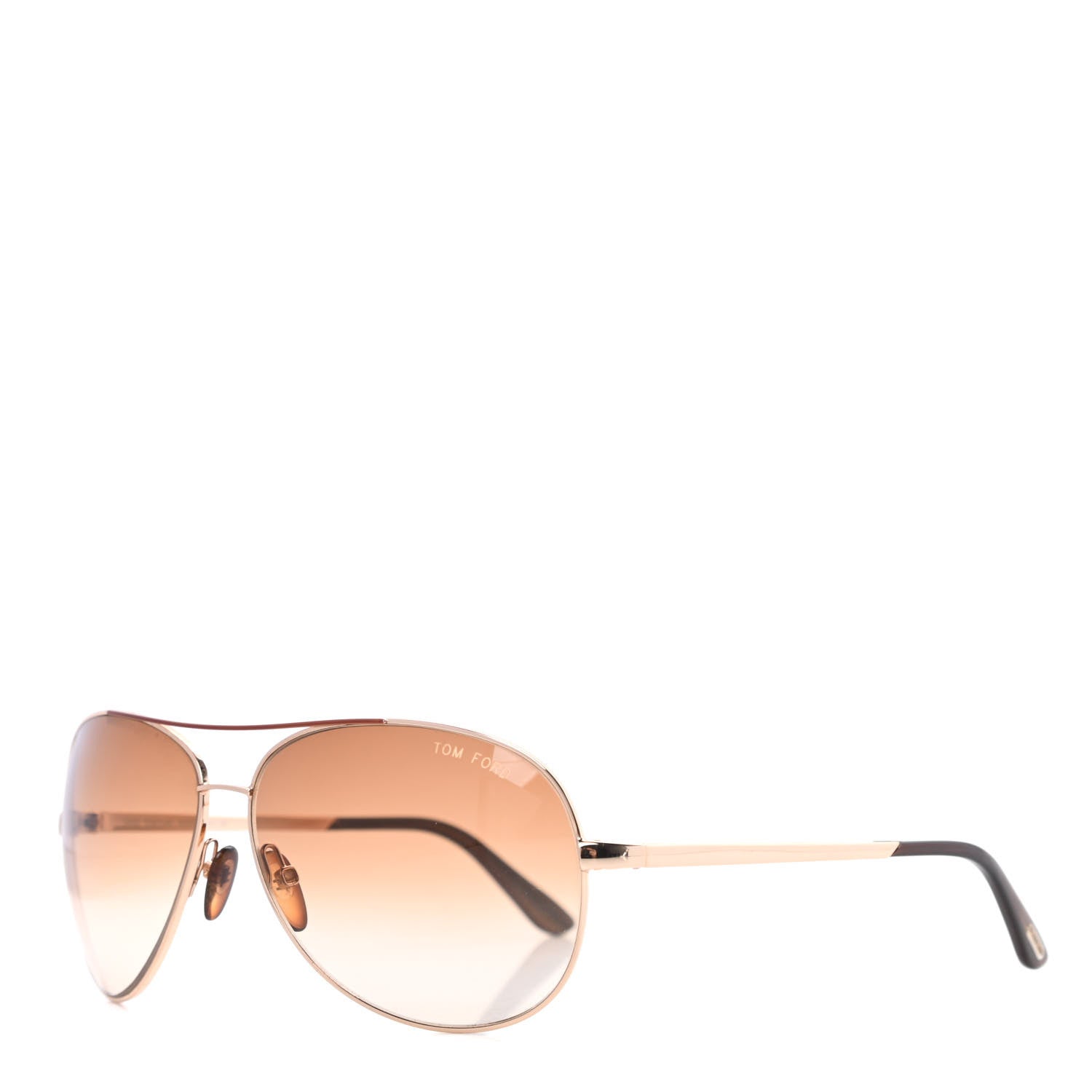 Tom Ford Metal Charles Aviator Sunglasses TF35 Gold 1 of 8