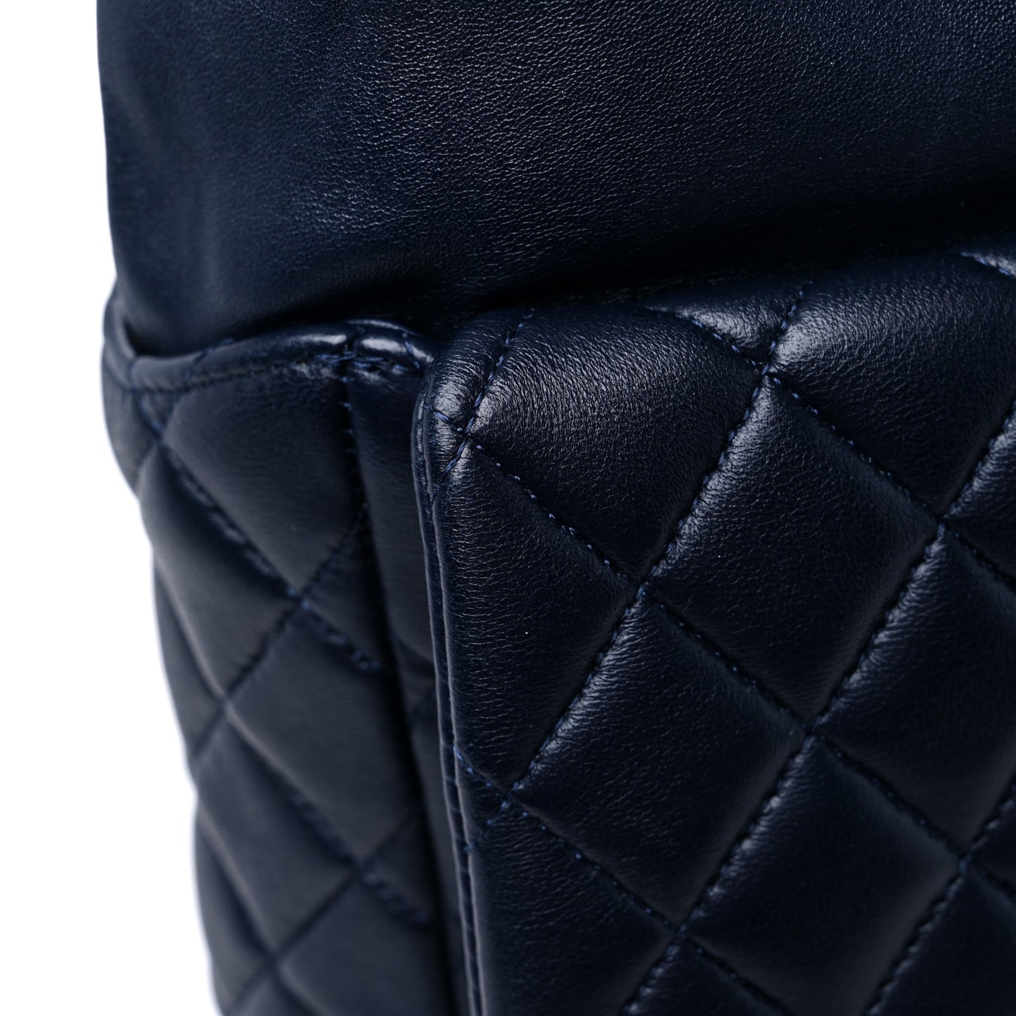 Lambskin Quilted Large In Seoul Backpack Navy