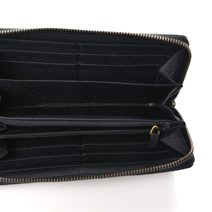 Gucci Calfskin Logo Zip Around Wallet Black 5 of 7