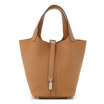 Hermes Taurillon Clemence Picotin Lock 18 PM Biscuit 1 of 11
