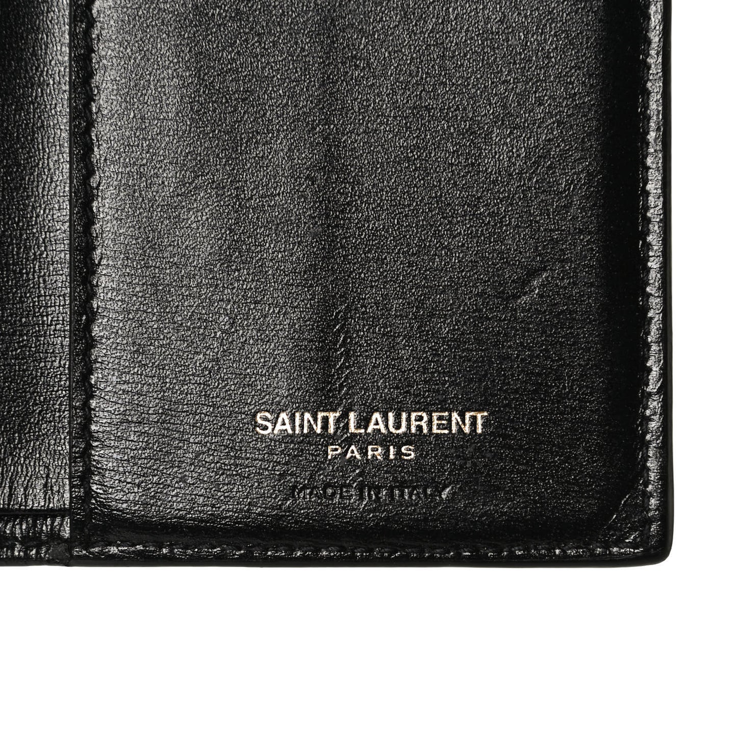 Calfskin Techno Credit Card Wallet Black